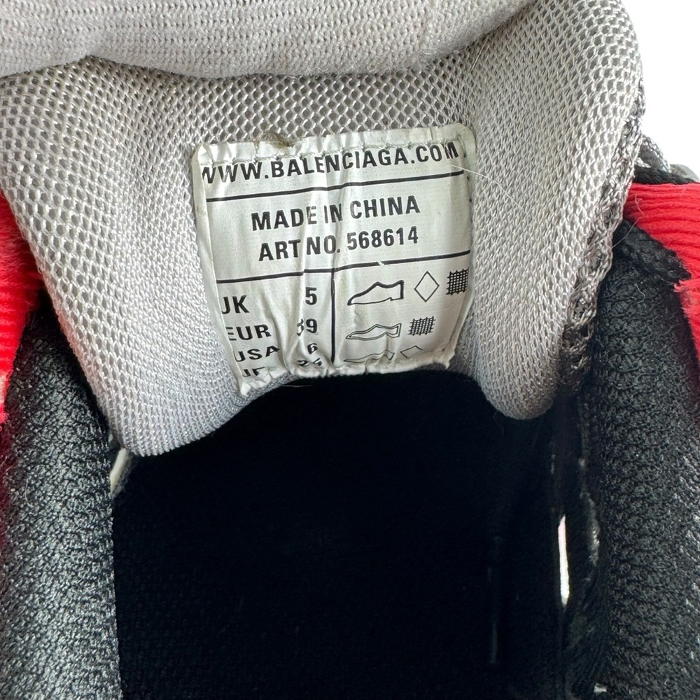BALENCIAGA Red Gray Track 2 Mens Sneakers Marked as 6US - Picture 12 of 13